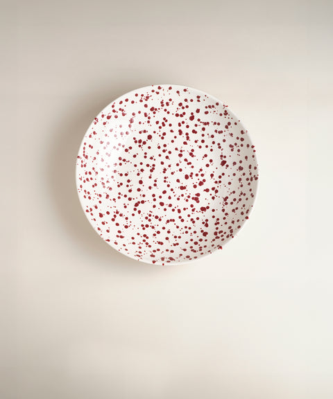 Splatter Low Serving Bowl
