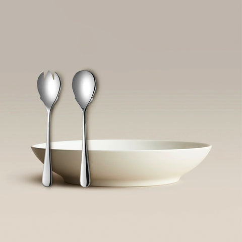 All Is Served Set silver fork and spoon beside a white bowl